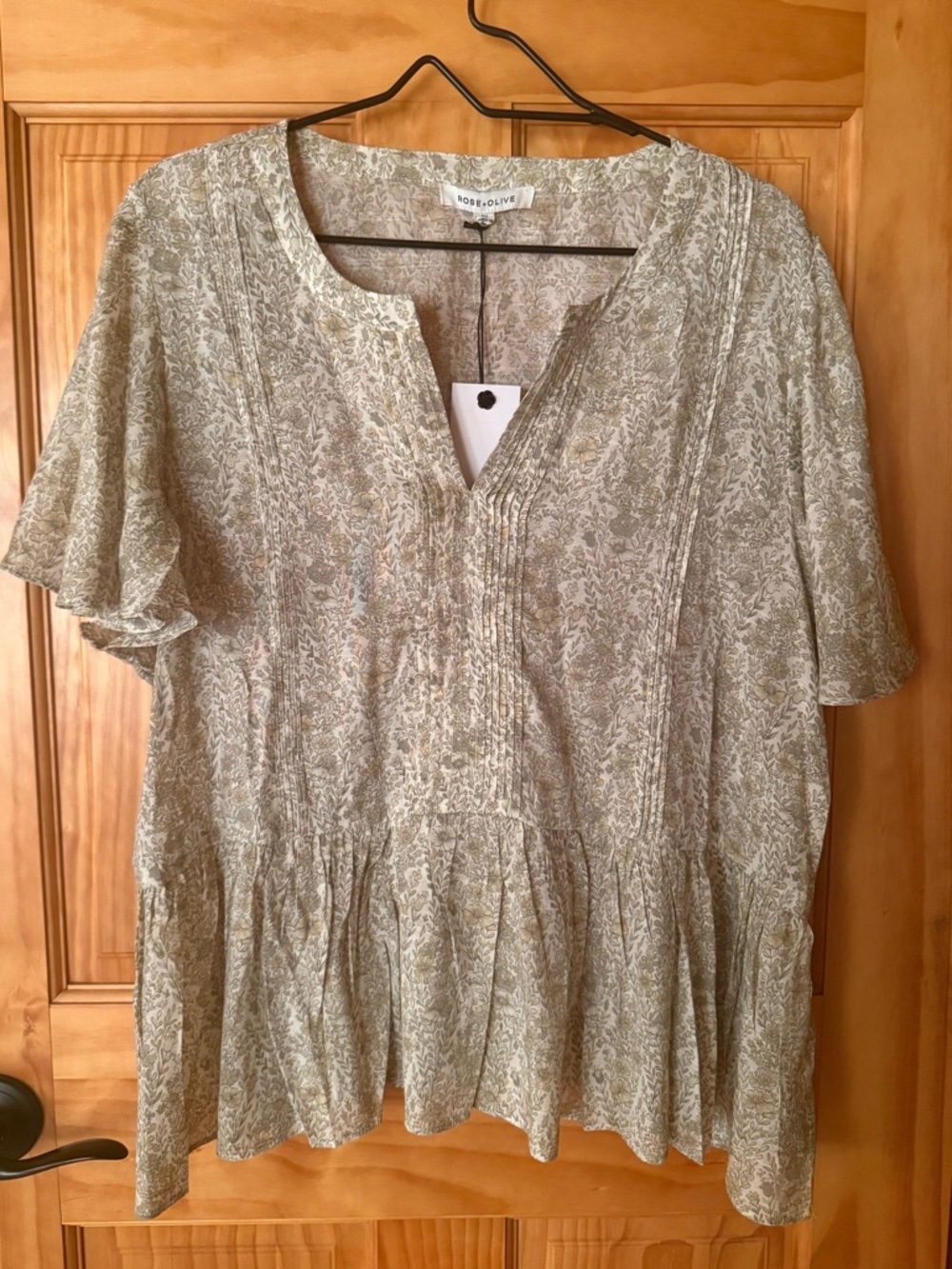 Rose & Olive Peplum Blouse 2x